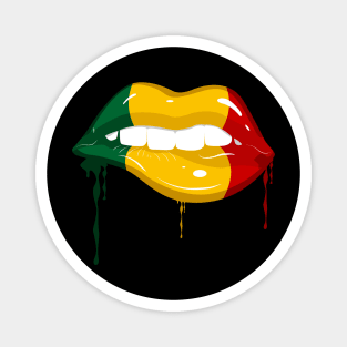 Juneteenth Vibes, Dripping lips, Black History, Freedom Magnet